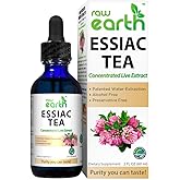 Raw Earth ESSIAC Tea Extract - 8 Organic Herbs & Sheep Sorrel Roots! - USA & EU Grown Herbs - Made in the USA - Patented Process - Raw & BioActive - Concentrated Live Extract -Alcohol FREE, Sugar FREE