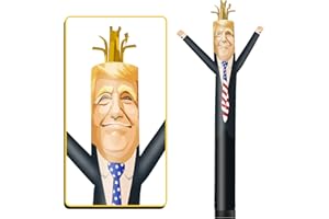 GOODENY 15FT Tall Inflatable Tube Man Trump Theme (18''Diameter) Wacky Wavy Dancing Guy for Outdoor Decoration Advertising Business Promotion (Blower Not Included)