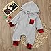 Newborn Baby Outfits Clothes Infant Boy Girl Plaid Hooded Romper Jumpsuit