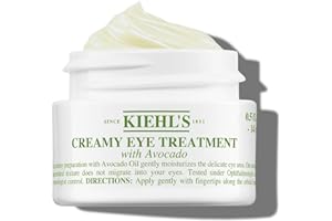 Kiehl's Avocado Eye Treatment, Under Eye Cream for Puffiness and Dark Circles, with Caffeine to Correct Bags, 99% Naturally Derived Non-Toxic Formula