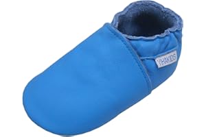 YIHAKIDS Baby Leather Shoes Soft Sole First Walking Moccasins Infants Toddler Boys Girls Crawling Slippers Slip-on Shoes Solid Color Shoes