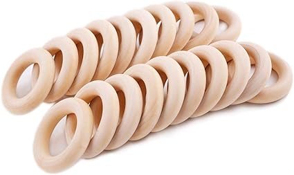 Amazon Baby Firstlook 木製リング ウッドリング 無塗装 40mm pc 手作り ガラガラ ラトル おもちゃ 知育玩具 歯がため ベビー マタニティ 通販