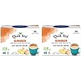 QuikTea Ginger Chai Tea Latte - 20 Count (2 Boxes of 10 Each) - Packaging May Vary - All Natural Preservative Free Authentic Chai from Assam & Darjeeling
