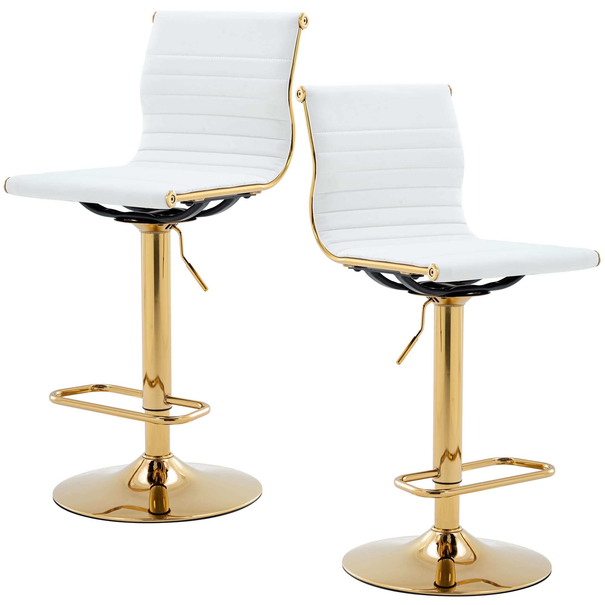 DM Furniture White Barstools Bar Height Set of 2