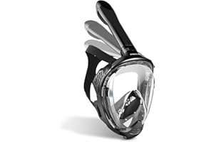 Snorkel Mask, ZIPOUTE PRO Full Face Snorkel Mask Adults with Foldable Dry Top Snorkel, Panoramic View Diving Masks with Mesh Bag Anti-Fog Anti-Leak Snorkeling Gear for Adults