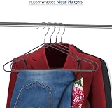 1Above 25x Premium Rubber Coated Hangers Grey 0.4cm Thick Heavy Duty view 5