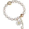 Fuqimanman2020 5 Pcs Colorful Flower Charm Bracelets Set Handmade Crystal Beaded Daisy Bracelets for Women Jewelry