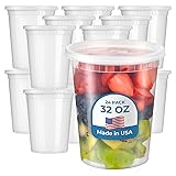 Fit Meal Prep 24 Pack 32 oz Deli Containers with