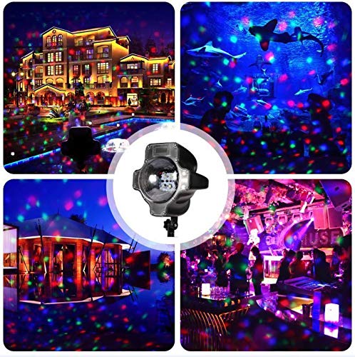 LED RGB RED GREEN BLUE Night Disco Lights Party Decorations Rotating Spotlight Outdoor Indoor Landscape Christmas Decorative Lighting for Wedding New Year Stage