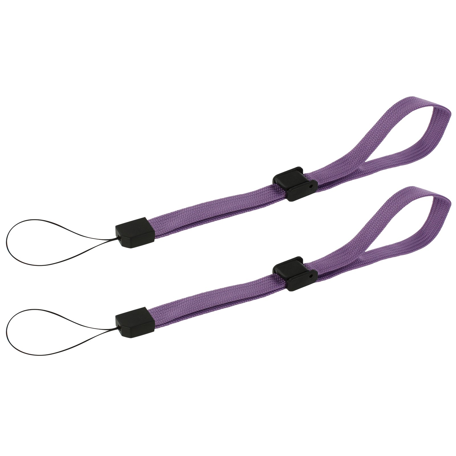 ZedLabz adjustable woven nylon wrist strap for Cameras, MP3 Music Players, electronic devices, Games Controller, Handheld Console, Nintendo DS DS Lite DSi DSi XL 2DS 3DS 3DS XL Wii remote Wii U, Sony PSP 1000 2000 3000 Go PS Vita PS3 Move (purple & black 2 pack)