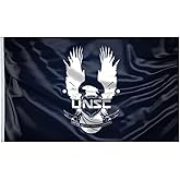 United Nations Space Command flag Halo Inspired UNSC Flags 3x5 Ft - UV Fade Resistant and Double Stitched 150D Polyester banner (Double-Sided Printed)