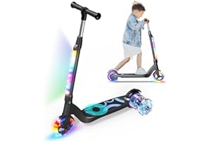 EPCTEK Electric Scooter for Kids，Scooter for Kids Ages 6-12, 8 Mph Top Speed, Up to 8 Miles Range, 3 Heights Adjustable, Light - Up, Gifts for Youngsters