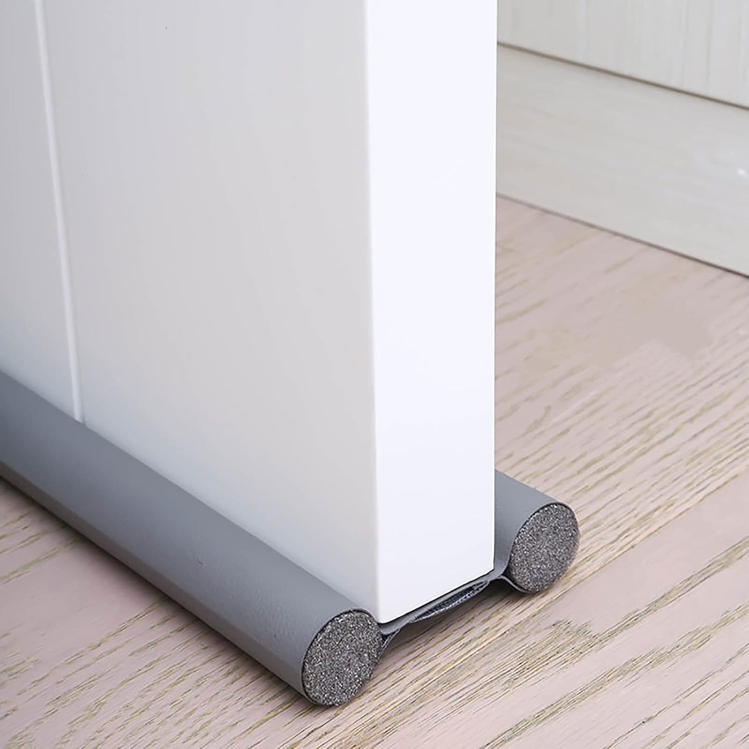 Draft Stoppers - Door Draft Stopper 37 Inch Adjustable Door Bottom Stopper Dust-Proof, Draft-Proof, Water-Proof, Winter-Proof, Block Light, Block Noise (Grey)