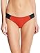 ASICS Women's Keli Bikini Bottom, Medium, Black/Red