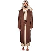 Gukefun Jesus Saint Joseph Christ Adult Costume for Men Biblical Robe Set Christmas Religious Halloween Easter toga