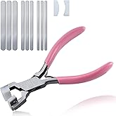 LEONTOOL Bracelet Bending Pliers Kit with 9 Aluminum Blanks, Bracelet Bender for Making Cuffs, Metal Stamping