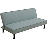 UOCFYK Fold Out Modern Couch Convertible Sleeper Sofa Chair Bed, 2 Seater Loveseat for Living Room, Lounge Comfy Cama for Small Spaces for Bedroom, Adjustable Angle, Lake-Green Calico