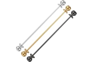 EUPHHONYCS 3 Pieces Men's Brass Ball Collar Bar Pins, Clasp Lapel Stick Brooch, Classic Collar Clips for Men(Silver, Golden, Black)