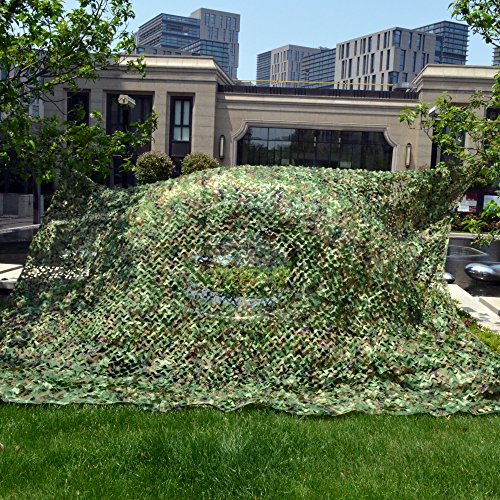 Omonic 210D Camouflage Net Desert Woodland Camo Netting for Camping Military Hunting Shooting Sunscreen Netting (Army Green, 6.5-10ft(2-3m))