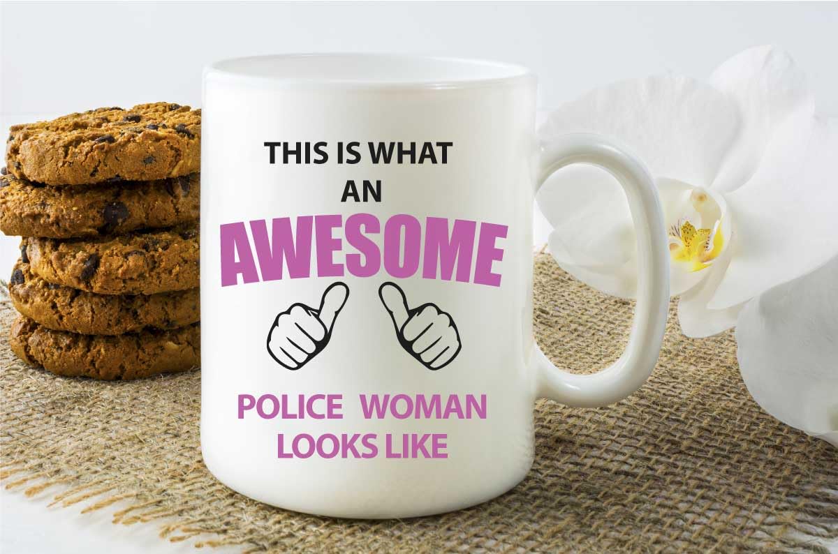 60 Second Makeover Limited This is What an Awesome Police Woman Looks Like Mug Present Gift Cup Birthday Christmas Police Officer Gifts Coffee Cup Ceramic