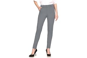 Bamans Womens 27"/29" Dress Pants Work Office Slacks Business Casual Stretch Skinny Leg with Pockets