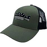 Avid Gear Fishing Trucker Hat (Bass Mericana Trucker- Olive), One Size
