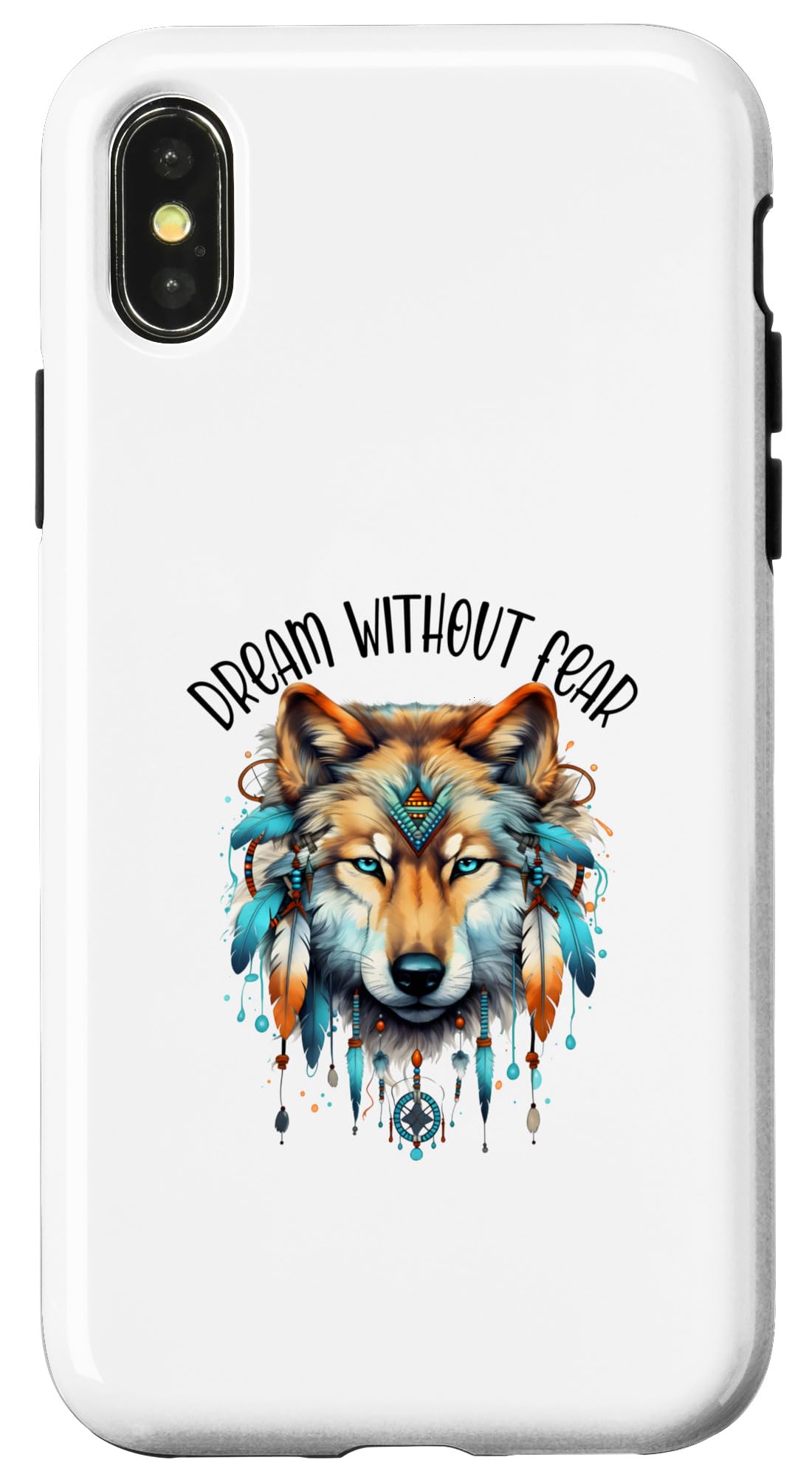 iPhone X/XS Wolf Native American Dreamcatcher Case