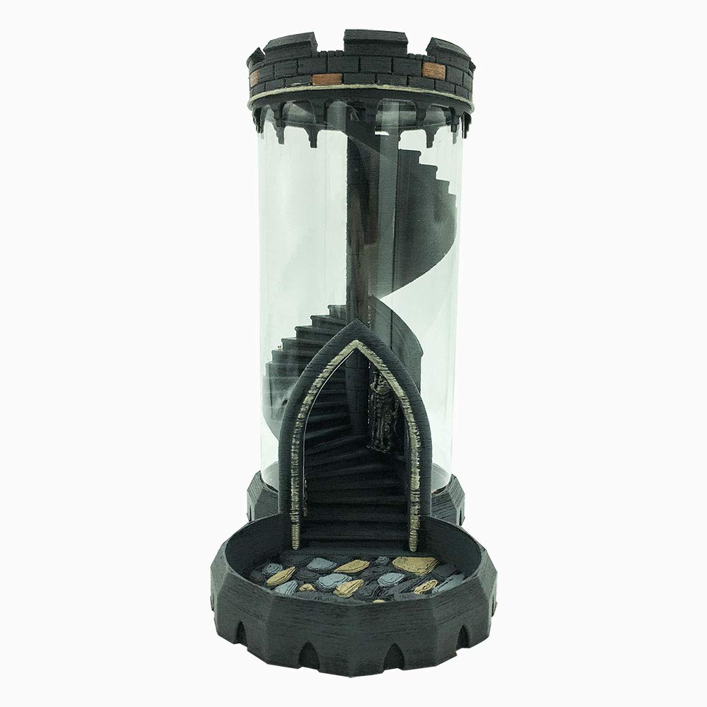 Truewon Standard Size Dice Tower Tray Box for RPGs Board Games Accessories Metal Dice Equipment Good