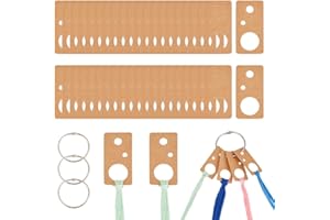 BENECREAT 100Pcs Floss Thread Drops, Rectangle Paper Winding Thread Board Card, Embroidery Thread Bobbins Organiser with 4Pcs