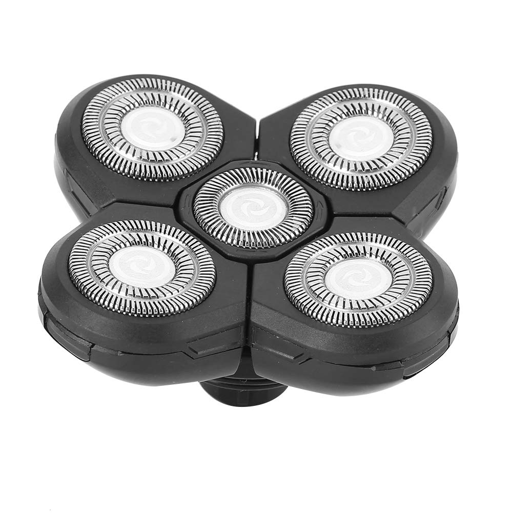 5 Head Replacement Blade, Universal Electric Beard Shaver Replacement Head 5 Blade Rotating Head Trimmers Accessory Spare Shaver Head (Spare 5 Blades)