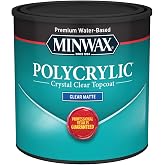Minwax Polycrylic Protective Finish, Clear Matte, 1/2 Pint, 222224444