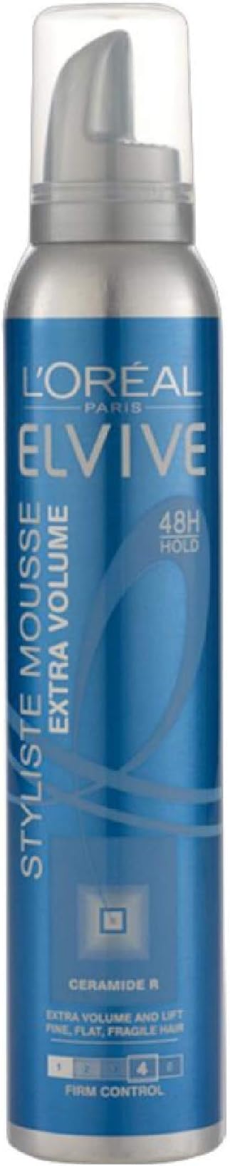 L'Oreal Elvive Styliste Extra Volume Mousse for Fine Hair 150ml Natural Control