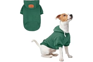 BEAUTYZOO Dog Hoodie for Small Medium Large Dogs, Winter Fall Warm Dog Clothes for Puppy S M Sized Dogs Girl Boy, Dog Sweater Shirt Hoodies with Pocket Bulldog Pitbull Cat Clothing Coat