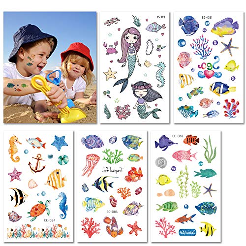 4 Sheets+Temporary+Tattoos+Waterproof+Supplies