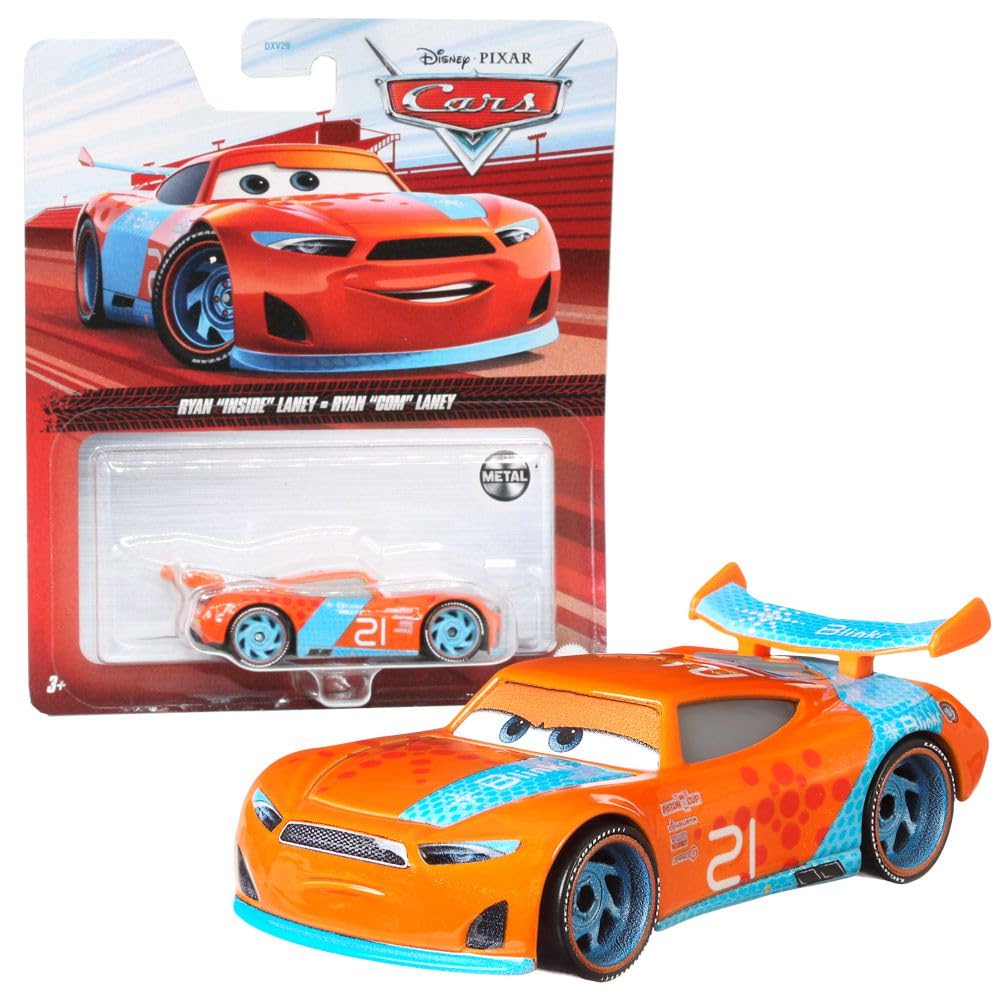 Mattel Vehicles Racing Style Disney Cars Die Cast 1:55 Car, Type: Ryan Inside Laney — image 1