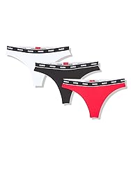 HUGO 3-Pack Repeat Logo Cotton Stretch Thongs
