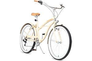 ACEGER 26 Inch Beach Cruiser Bike for Women, Single Speed and 7 Speed, Multiple Colors
