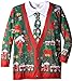 Faux Real Men's Big-Tall Ugly X-Mas Cardigan Long Sleeve T-Shirt