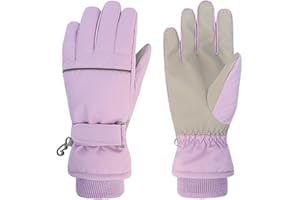YAPJEB Kids Ski Gloves Windproof Warm Touchscreen Snow Winter Snowboard Gloves Breathable for Boys, Girls Child