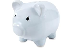 Baby Essentials Large Ceramic Piggy Bank for Boys and Girls, Kids Money and Coin Bank, Perfect Baby Nursery Décor, Gift and N