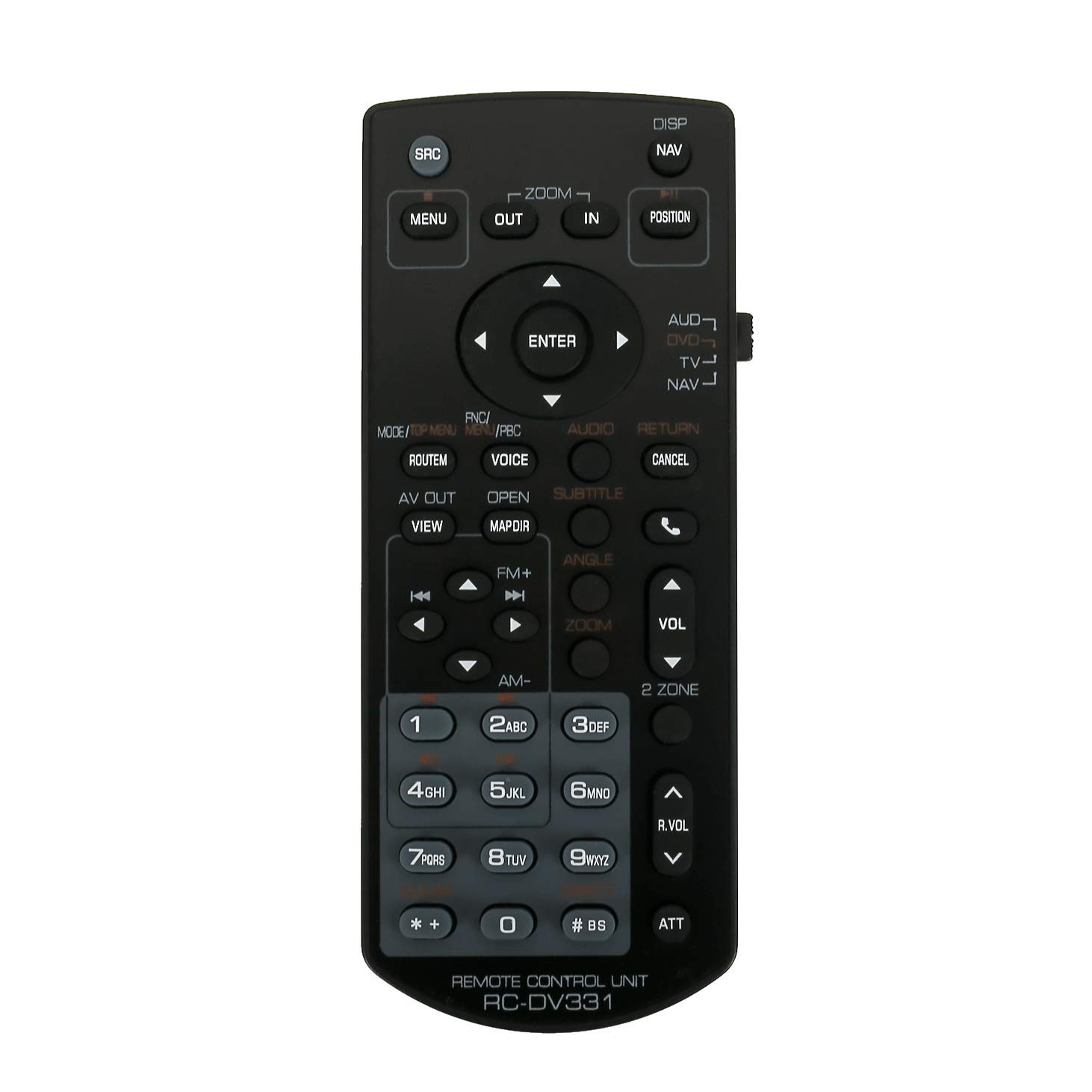 VINABTY RC-DV331 RCDV331 Remote Control Replacement for Kenwood AUDIO DVD TV NAV DDX719 DDX-896 KVT-839 DDX319 DDX419