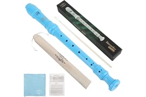GLORY ESTD. 1962 Glory Soprano Recorder Instrument for Beginner, German Fingering C Key Recorder Instrument,Blue