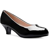 Olivia K Women's Classic Closed Toe Kitten Heel Pumps | Dress, Work, Party Low Heeled