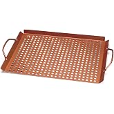 Outset QN71 Large Grill Grid with Handles, Copper Non-Stick