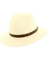 Chapeau Panama Fedora Homme Epoch - Large Bord - Paille Légère Avec Mentonnière - Taille Unique