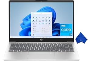 HP 14" HD Laptop – Intel Core i3-N305, 8GB RAM, 256GB SSD, Windows 11 S Mode, Newest Model (with Microfiber Cloth) – Silver (