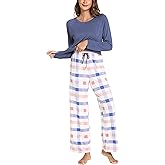 GYS Women's Pajama Sets Long Sleeve Sleepwear Comfy 2 Piece Ladies Pj Sleep Set, Viscose Made from Bamboo