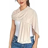 UPF 50+ Sun Protection Beach Wraps and Pashminas for Women Travel Scarf Blanket Outdoor Summer UV White Shawl