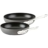 All-Clad HA1 Hard Anodized Non Stick Fry Pan Set 2 Piece, 8, 10 Inch, Induction, Oven Broiler Safe 500F, Pots and Pans Set, K