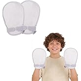 ANBANREY Age10-16 Teens, Anti Scratch Mittens for kids,Safety Mitts for Special needs kids,Restraint Soft Breathable Gloves